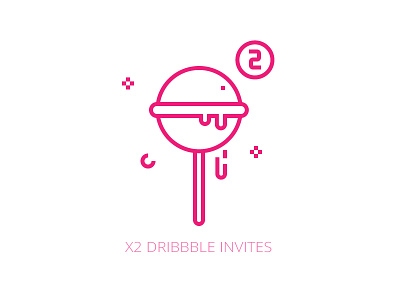 X2 Dribbble Invites dribbble giveaway icon invitation invite
