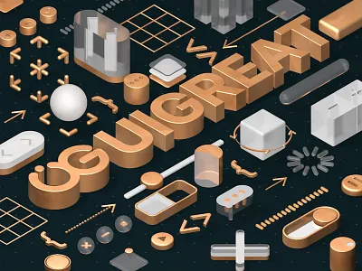 UIGREAT WWDC 2018 2018 3d apple c4d glass ios isometric mate tech ui uigreat wwdc