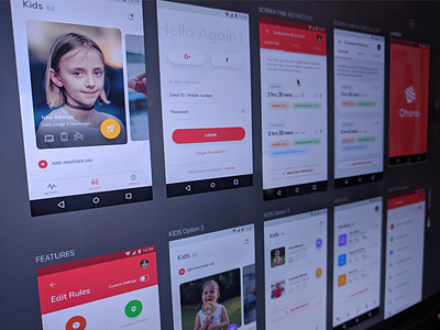 Mobile App Exploration exploration kids mobile parental control parents ui ux