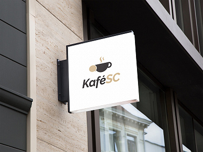 Logo of café "KaféSC" cafe coffee design kafesc logo logo design visual