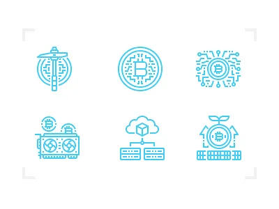 Cryptocurrency icons banking bitcoin cryptocurrency currency digital finance payment