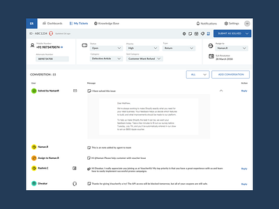 CRM Ticket Permalink crm customer dashboard support ticketing