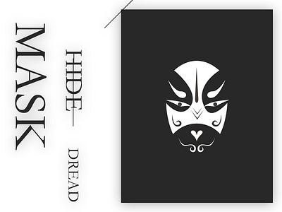 mask black design flat illustration mask painting people ui