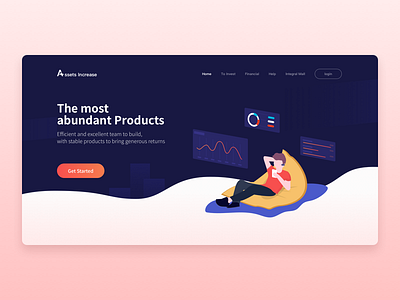 Web blue design financial home online people red ui web website