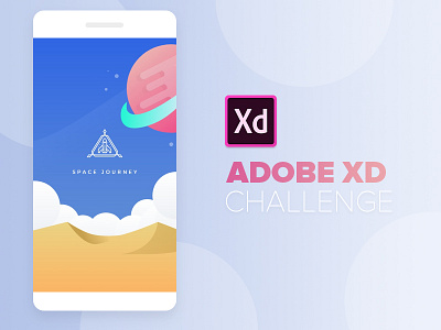 Space Journey Splash adobe xd adobexd app application challenge clean app illustration splash screen