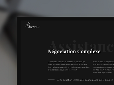 StagWinner Preview Website classy dark deer negotiation preview site stag website winner