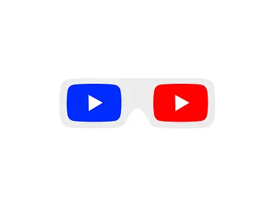 YouTube in 3D 3d 3d glasses glasses logo youtube