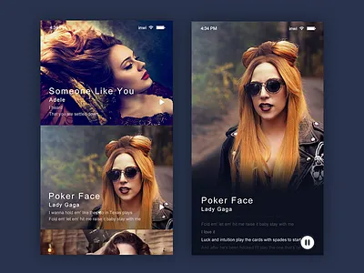 Music Exercise app music ui