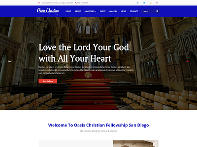 Oasis Christian UI Design graphic design ui design web design web development