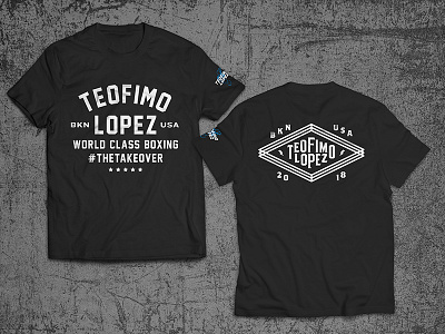 Teofimo Lopez Promo 2018 shirt apparel badge boxing fight night graphic design icon illustration logo patch promo shirt vector