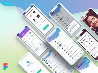 Doctor App Design Concept components designsystem figma health mobile app healthtech medical mobile app mobile app design