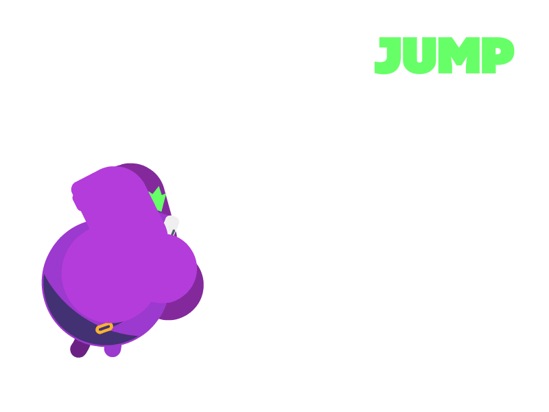 Purple Monster Character animation character design funny gif illustration interactive interface loop ui ux vector