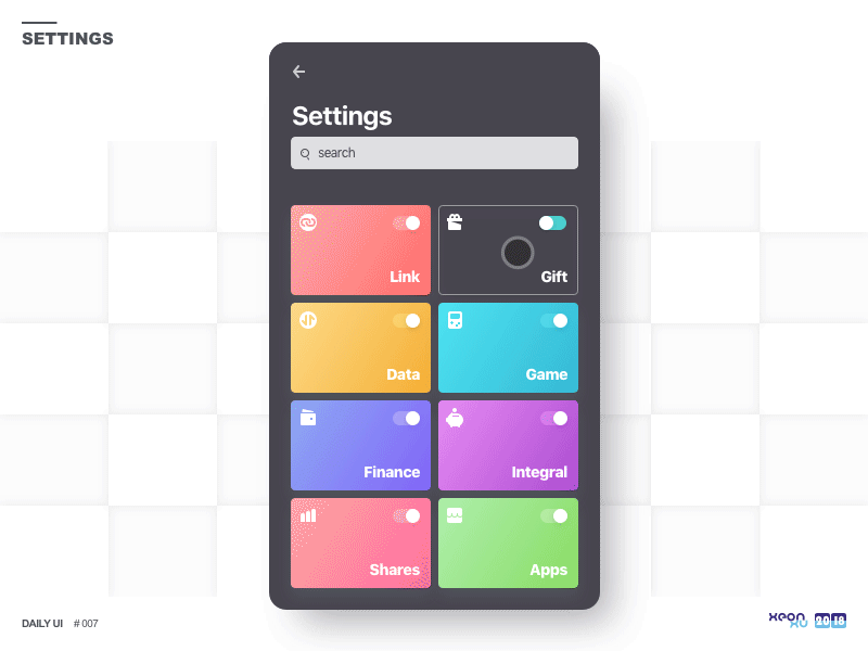 Daily UI challenge #007 — Settings 007 challenge daily settings ui