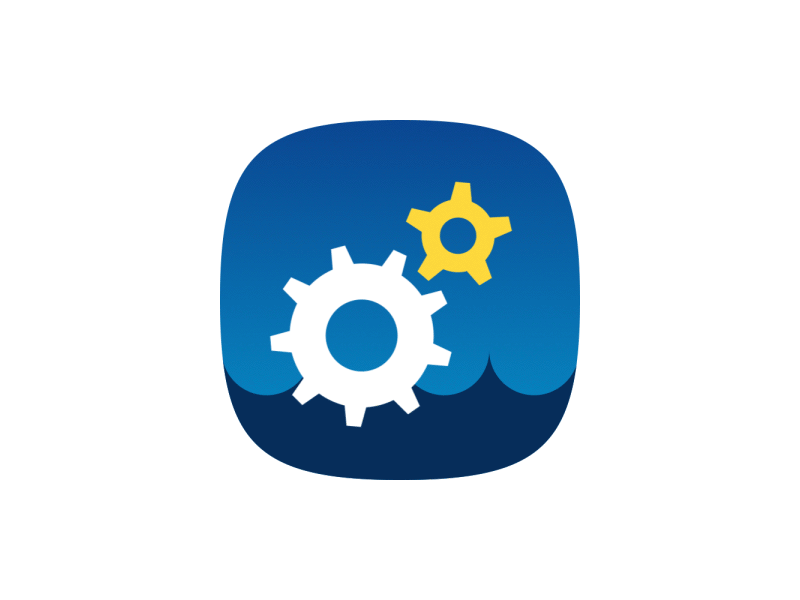 Nautical Product icon animation app cog icon marine motion nautical port service svg water