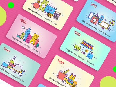 Gift Card Illustration card e commerce gift illustration store ui voucher web website