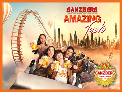 Ganzberg - Amazing Taste Campaign - Draft launch advertising air balloon beer cambodia campaign draft ganzberg roller coaster tap taste