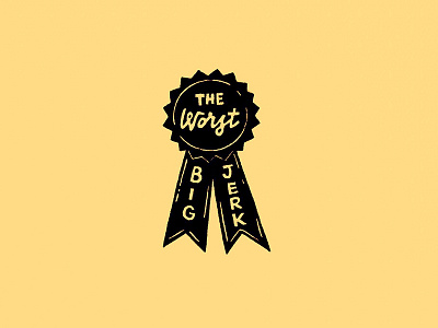 The Worst Award award badge cute hand drawn illustration ink pen ribbon