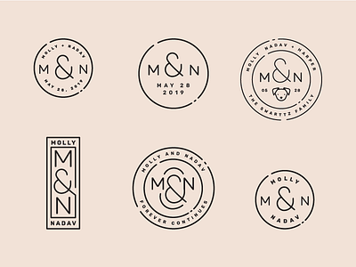 Wedding logos badge branding logo wedding