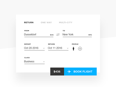 Daily UI #068 dailyui flight search ui