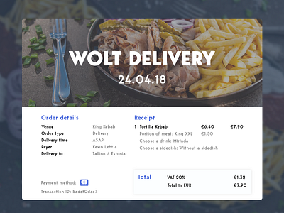 Daily UI Challenge Day #17 - Receipt app dailyui gradient icon mobile ui ux