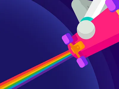 Space Boarding astronaut illustration skateboard space