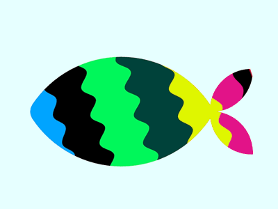 abstract design (V) abstract design fish gif icon illustration motion design shape