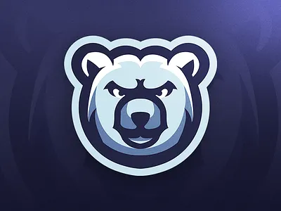 White Bear Mascot Logo bear branding e sports logo mascot white