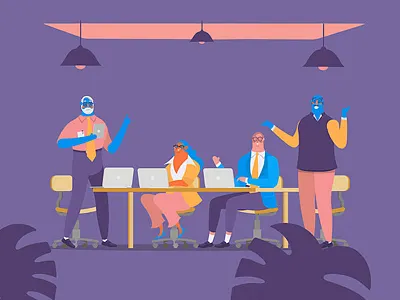 Meeting group job meeting startup team work