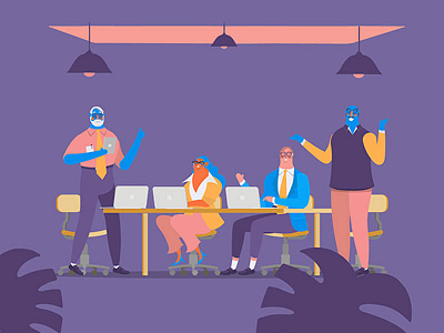 Meeting group job meeting startup team work