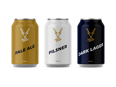 Deer Beer Cans Design beer brand can deer design drink package packaging