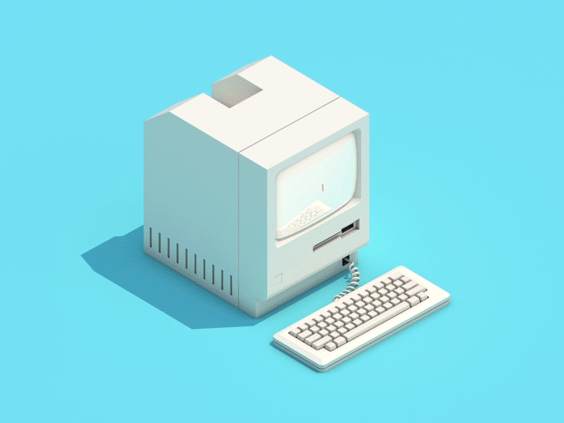 Hello Dribbble！ 3d animation c4d macintosh