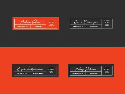 Throwaway Tags black brand branding design label labels lockup lockups orange tags