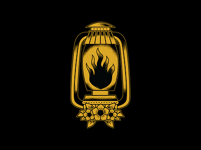 Lantern band band merch flame gold lamp lantern merch merch design shirt design torch traditional traditional tattoo