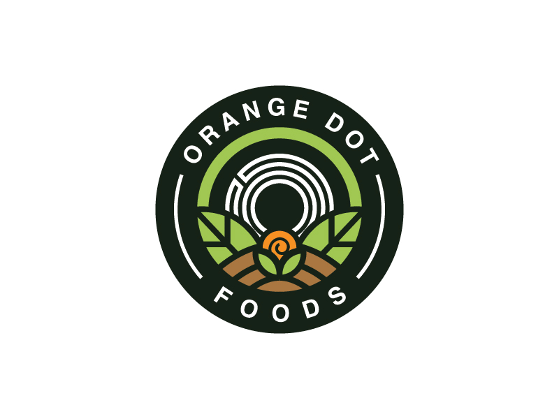 Logo Animation aftereffects animation creative dot food gif grass icon logo minimal orange vintage