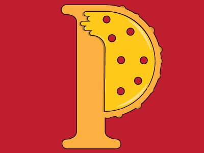 Ty[pie]graphy cheese cheesy graphic design job logo pizza pizzeria red typography yellow