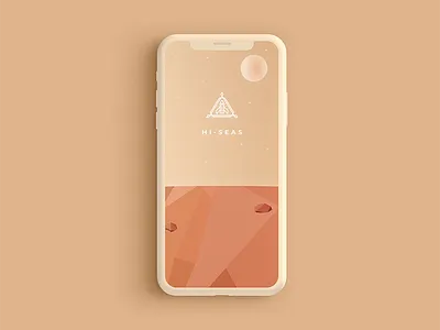 HI-SEAS adobe xd app contest icon iphonex mars rocket space splash screen