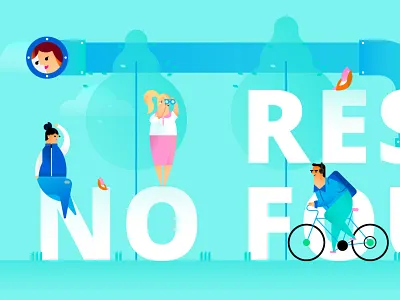 🤫 bike binoculars character cute illustration search secret wobble yams