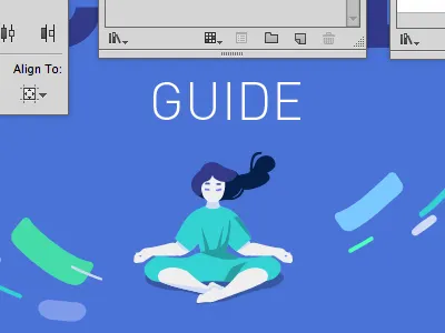 Working adobe character illustrator meditation snapshot vector yoga