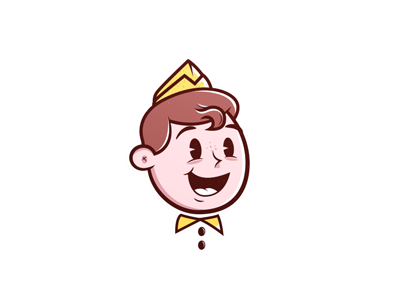 Ice crem candy face ice cream illustration logo