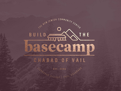 Basecamp branding building campaign fundraising icon logo mountain vail