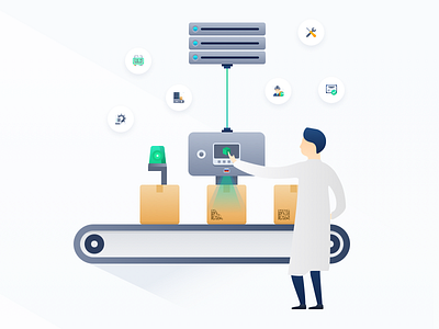 TrekMark equipment illustration flat illustration modern simple web