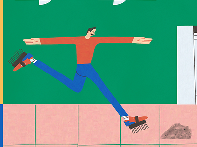 cleaning dust but in a cool fun way cleaning colorful illustration