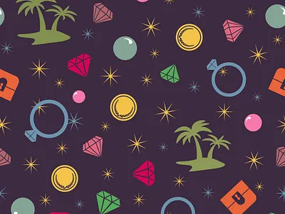 Pirate treasure pattern flat pattern pirates treasure vector