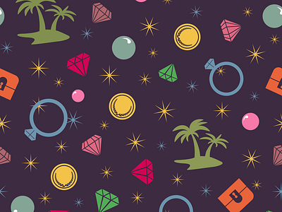 Pirate treasure pattern flat pattern pirates treasure vector