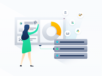 Illustrations for TrekMark flat illustration modern simple web