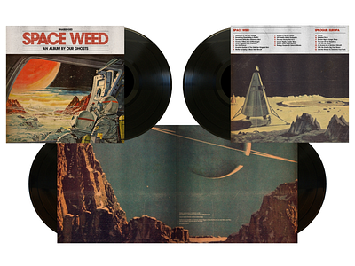Album Artwork - Our Ghosts album art album cover album layout layout lp our ghosts packaging planet science fiction space vintage vinyl