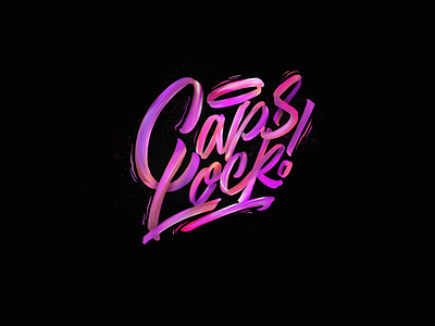 Caps Lock! calligraphy design handlettering lettering logo type