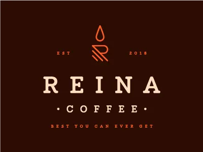 Reina Coffee coffee logo logodesign type typography