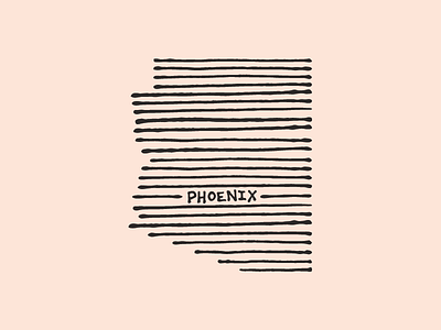 AZ Pen Strokes arizona az brush ink line pen phoenix state stripes