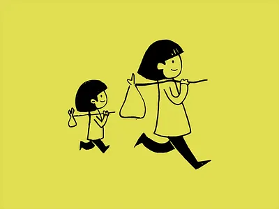 Bagagem 02 family girl grow happy mom time walking